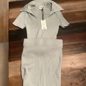 Pink Rose Sage Mint skirt set. XS